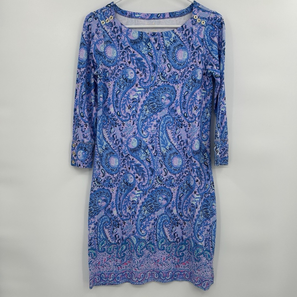 Lilly Pulitzer Women Sophie UPF 50+ Paisley Dress S Hello Sunshine Resort Preppy